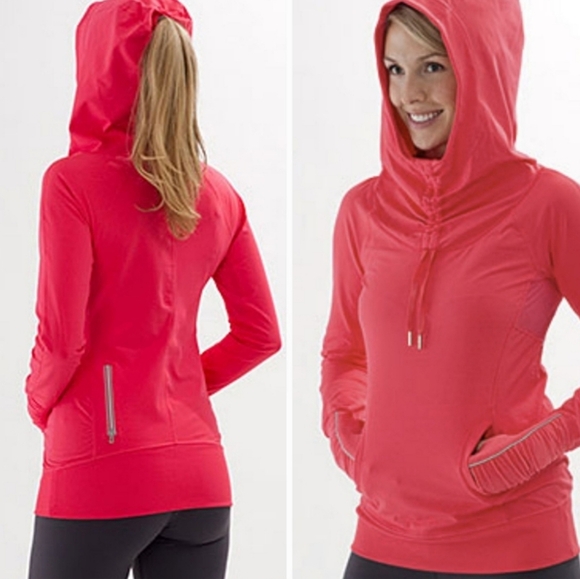 Lululemon Run Ambition Pullover long sleeve hoodie, Orange, Size 10 - Picture 1 of 5